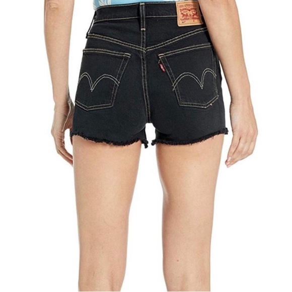 Levi's 501 High Rise Shorts in Tango Overdye Size 31 - Picture 1 of 5